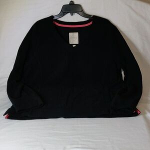 Merona Black Polyester V-Neck Sweatshirt‎